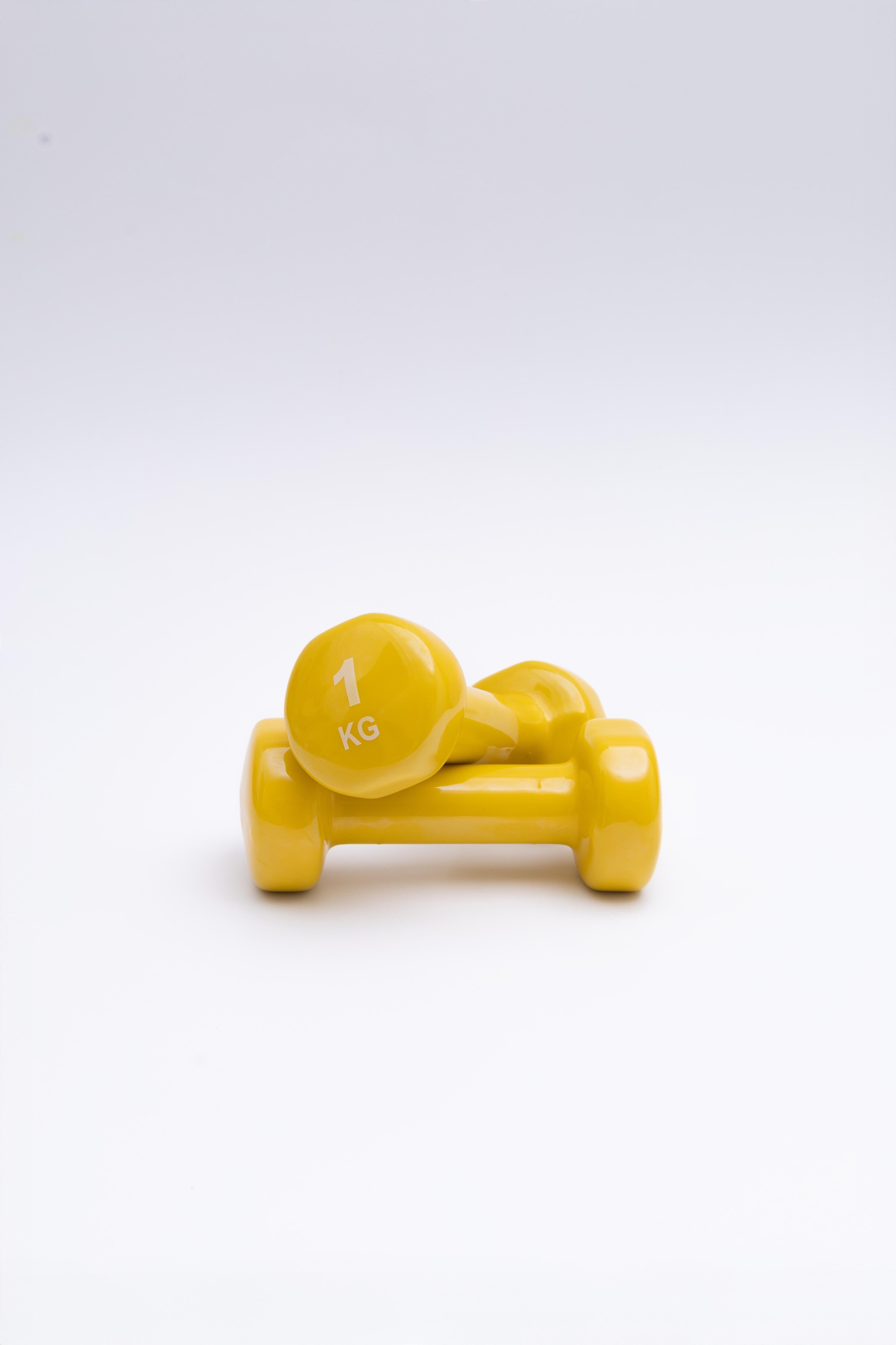 MANCUERNA DE NEOPRENO AMARILLA DE 1KG (DOS PIEZAS)