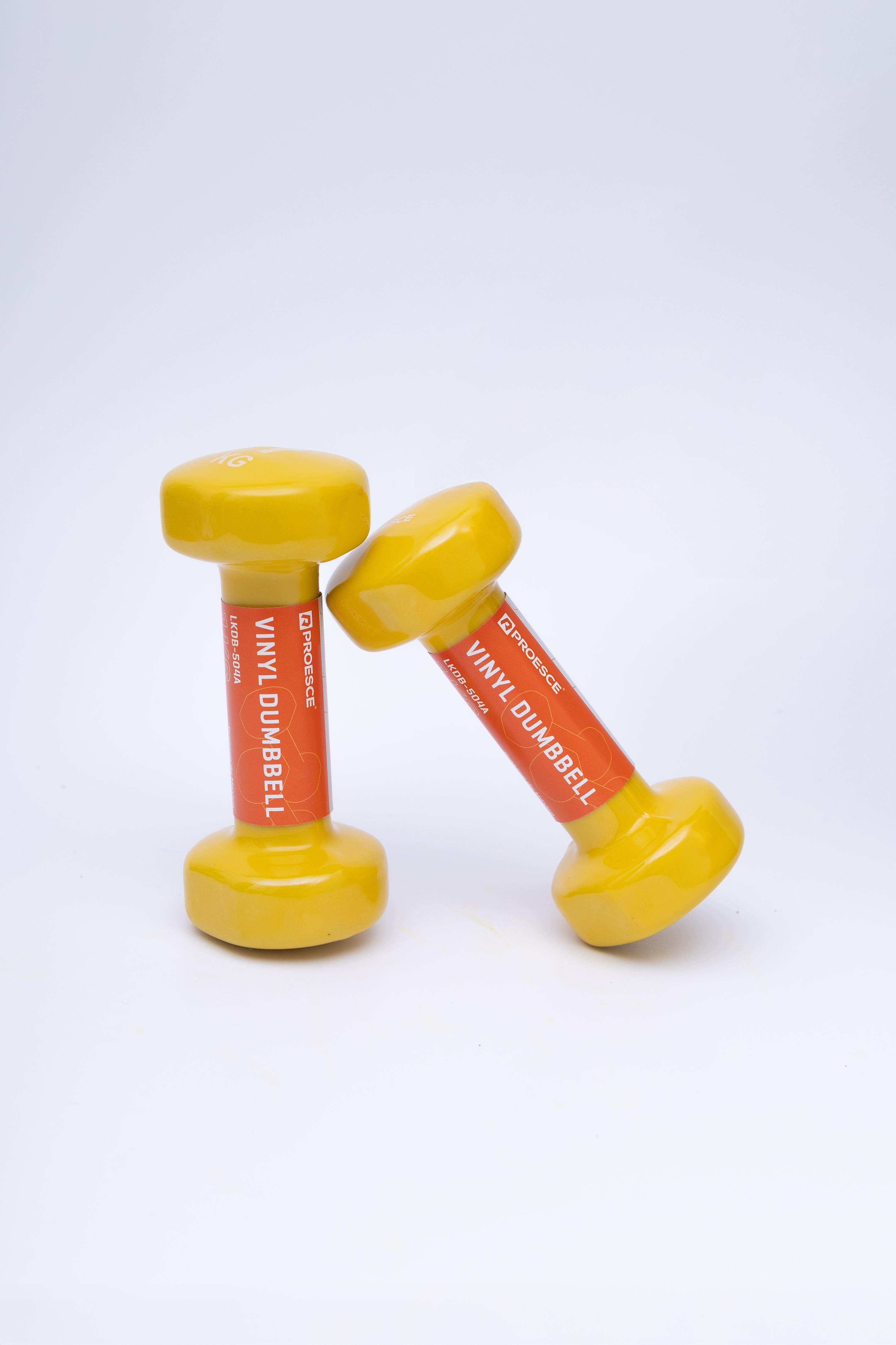 MANCUERNA DE NEOPRENO AMARILLA DE 1KG (DOS PIEZAS)