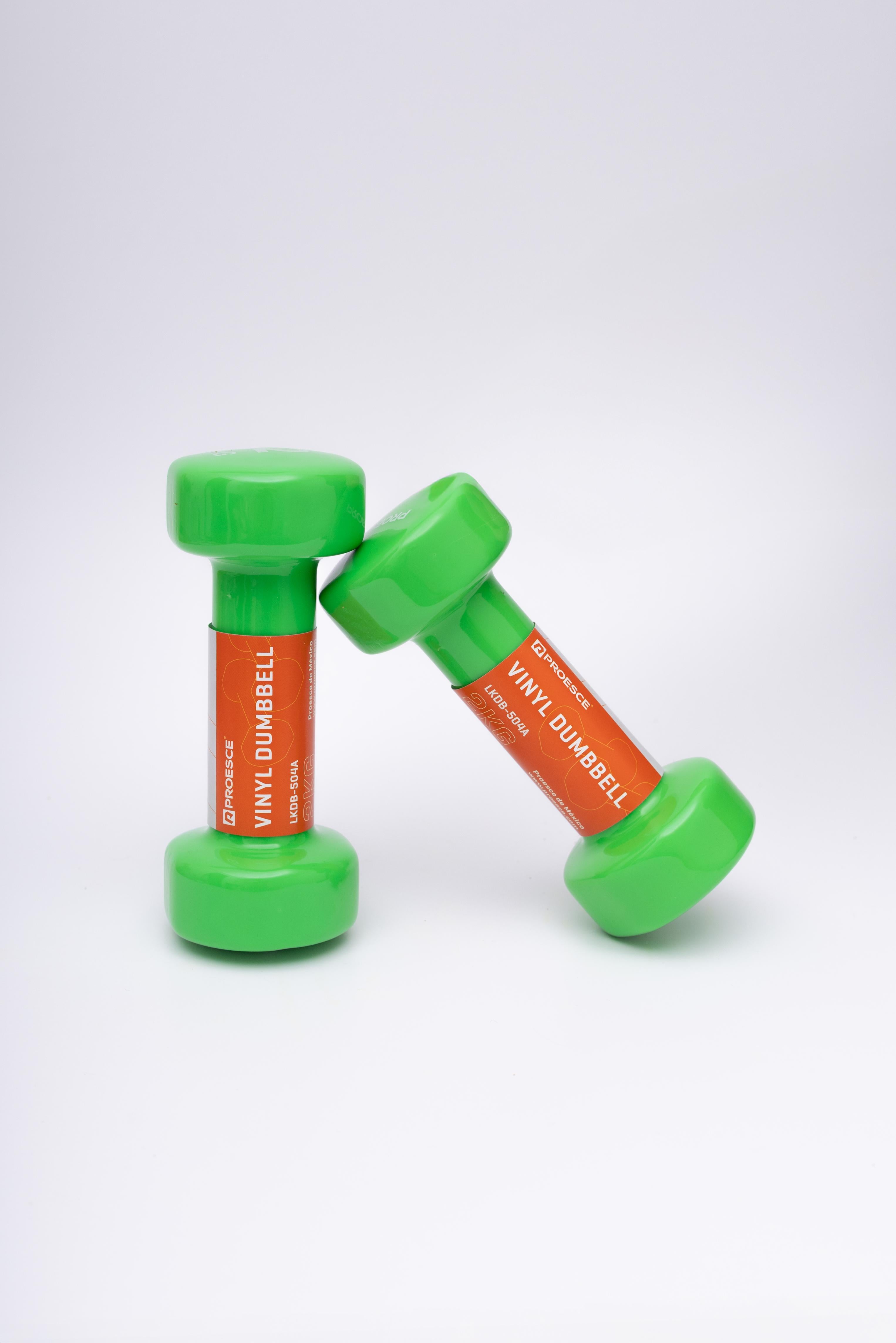 MANCUERNA DE NEOPRENO VERDE DE  2KG (DOS PIEZAS)