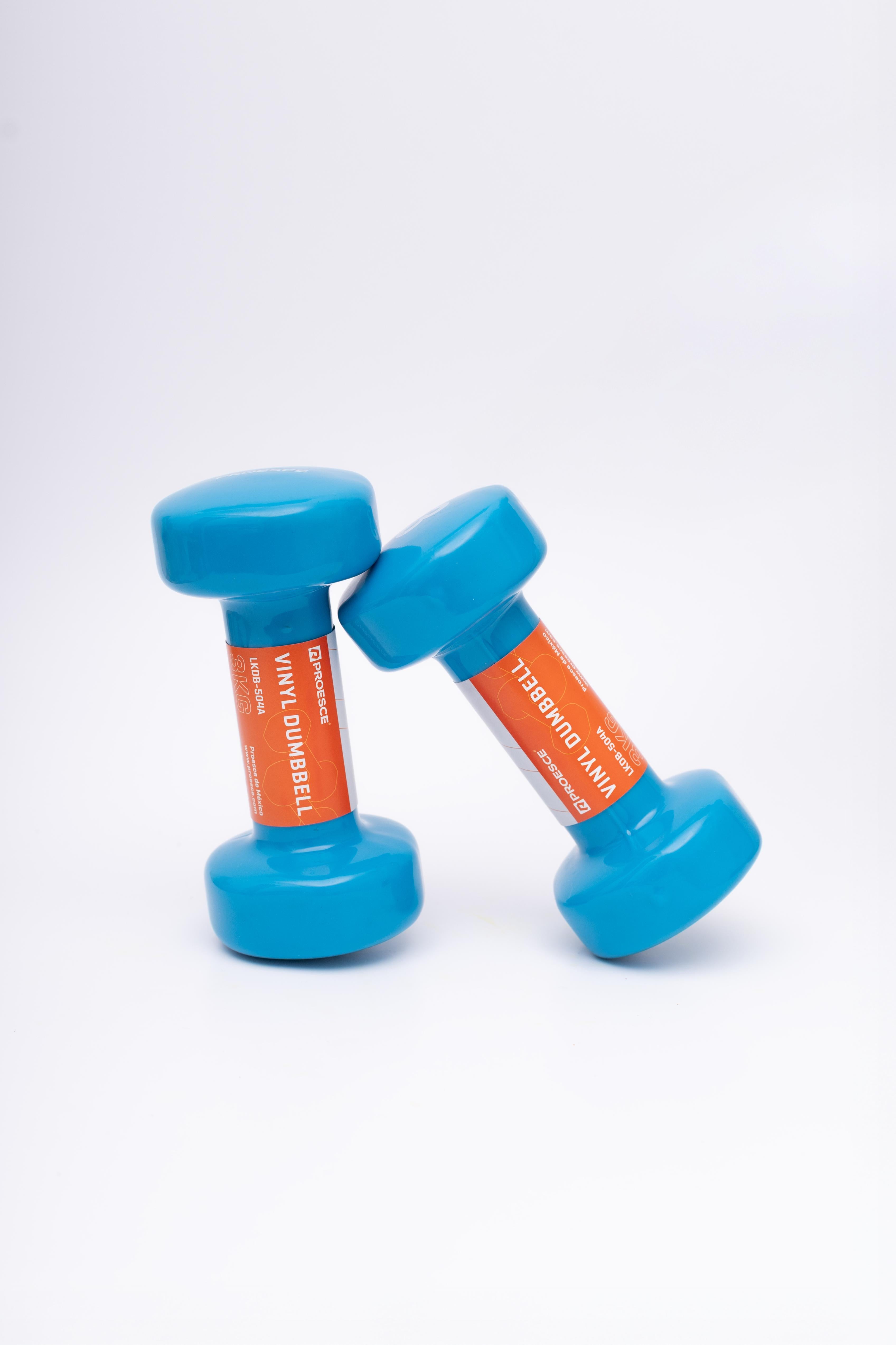 MANCUERNA DE NEOPRENO AZUL DE  3KG (DOS PIEZAS)