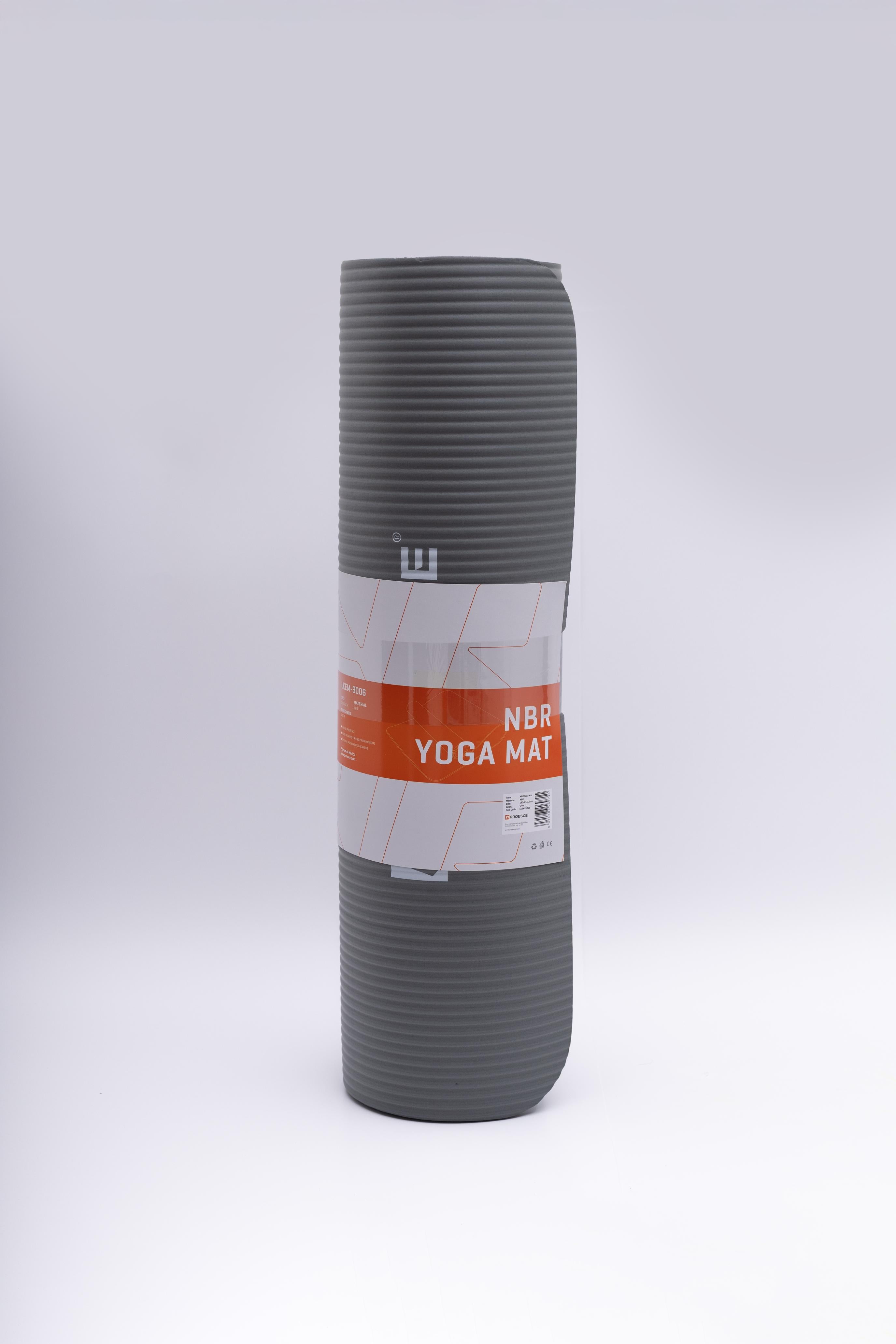 TAPETE DE YOGA NBR COLOR GRIS - 183*61*1CM 900 G
