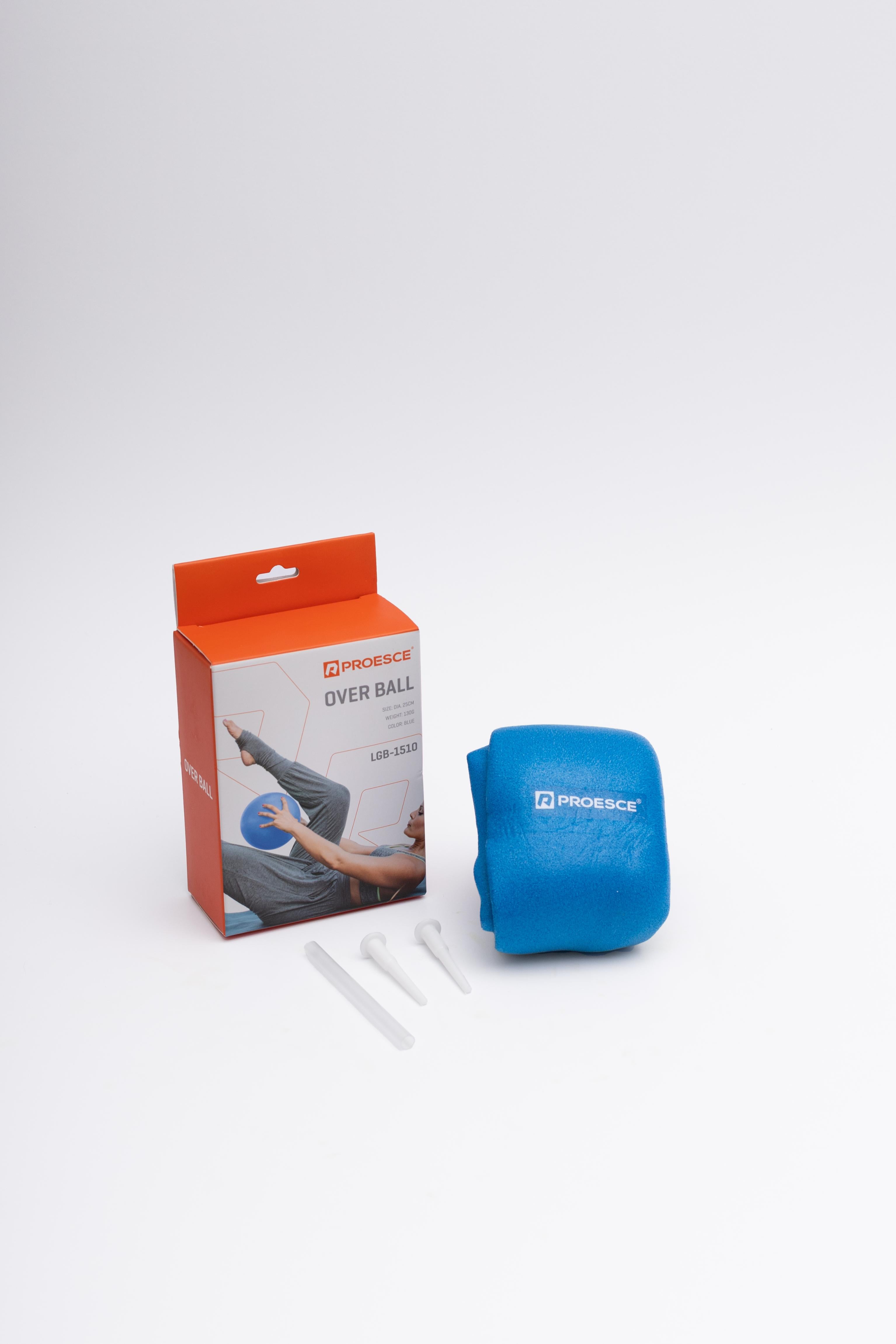 PELOTA DE YOGA INFLABLE EN PVC COLOR AZUL DE 25 CM DIAMETRO