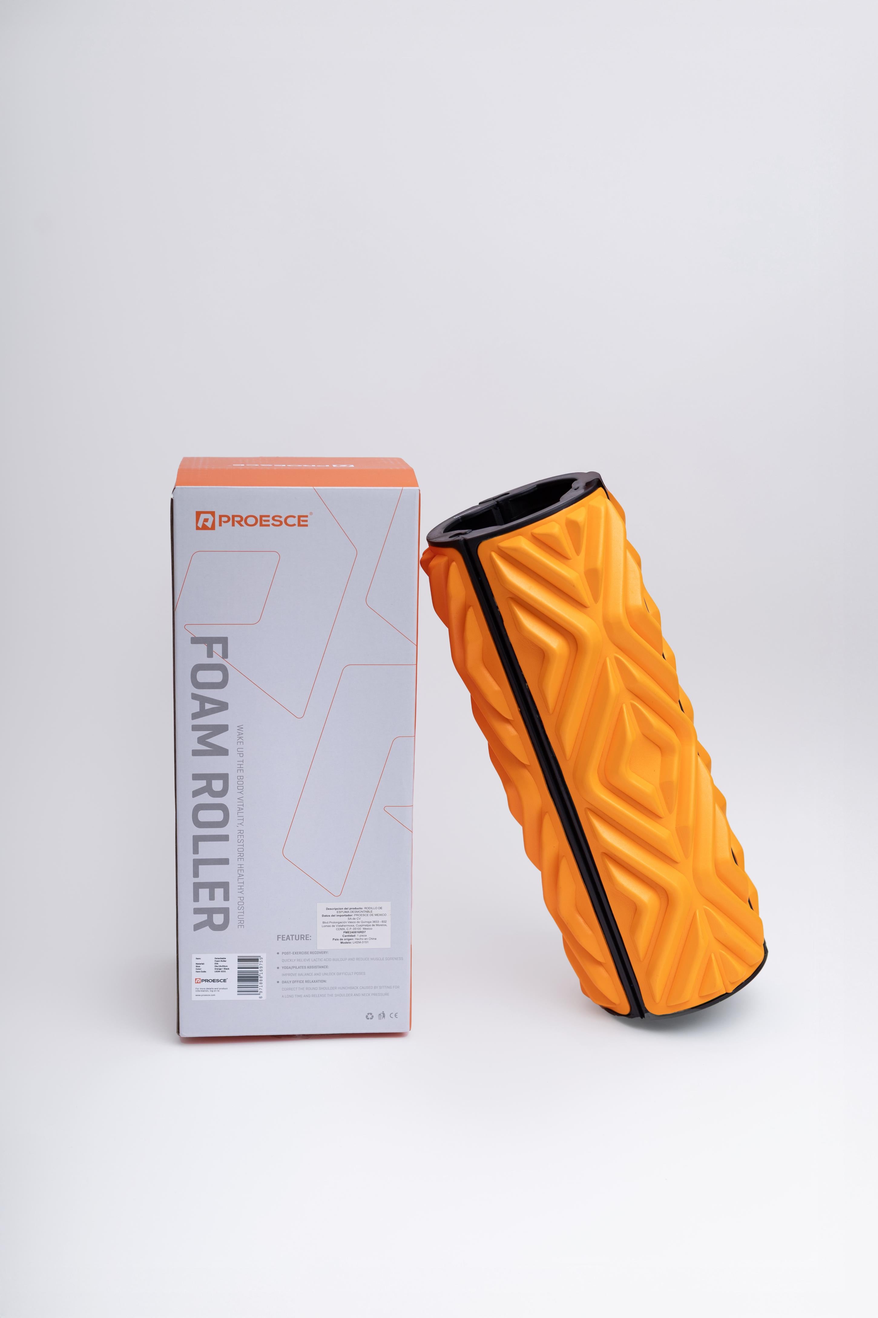 ROLLER MASAJEADOR EVA COLOR NARANJA - DIAMETRO 13*33cm